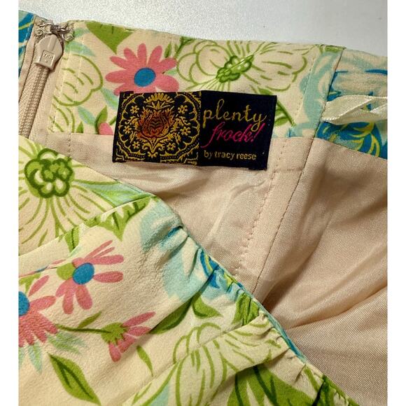 Plenty Frock by Tracy Reese Floral 100% Silk Strapless Dress Sz 6 - Picture 2 of 12